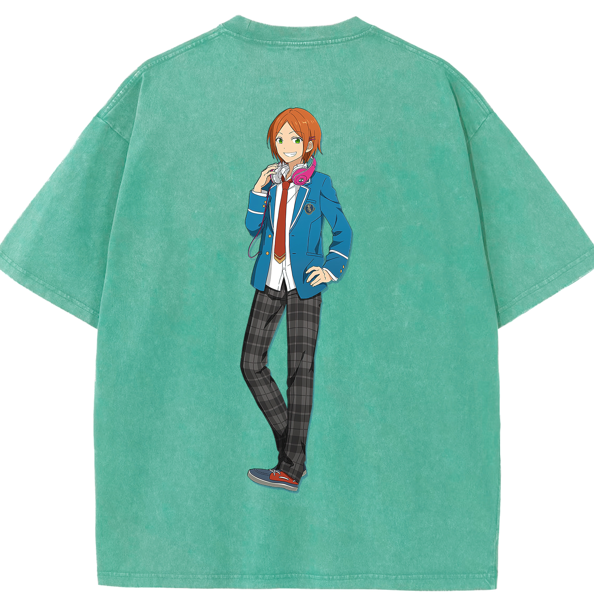 （画像用） あんさんぶるスターズ! Ensemble Stars 綿100% ヴィンテージ風 半袖Tシャツ（背面プリント）